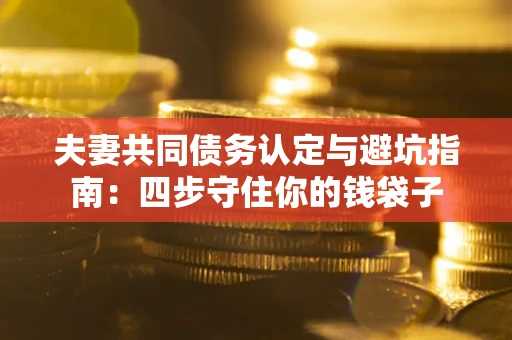济南夫妻共同债务认定与避坑指南：四步守住你的钱袋子