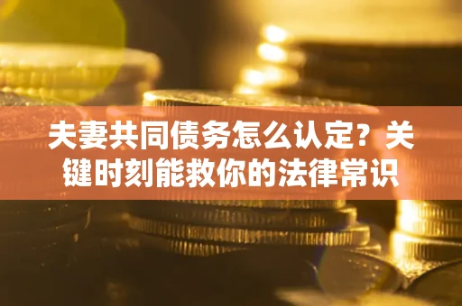 济南夫妻共同债务怎么认定？关键时刻能救你的法律常识