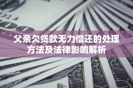 济南父亲欠贷款无力偿还的处理方法及法律影响解析