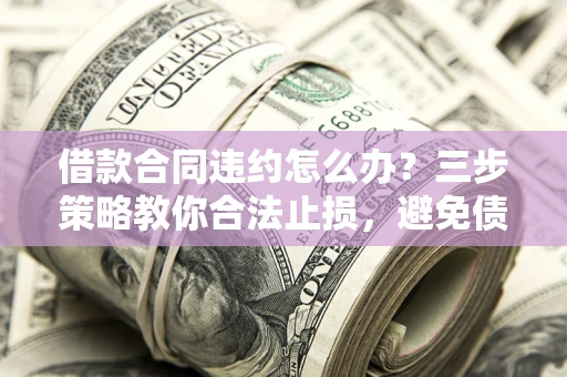 济南借款合同违约怎么办？三步策略教你合法止损，避免债务危机升级